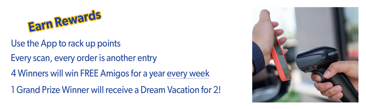 Earn Rewards. Use the app to be entered to win